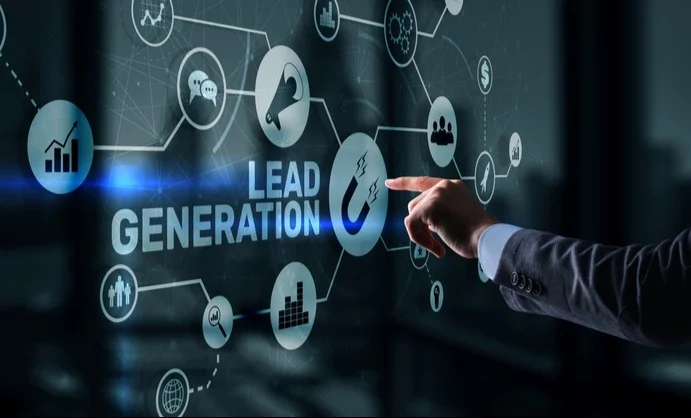 Lead generation strategy connecting digital marketing activities with potential customers.